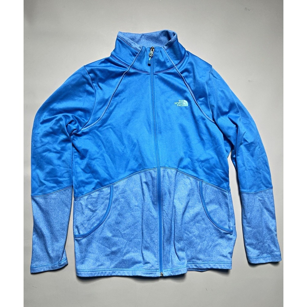 The North Face Women's Blue Full Zip Fleece Track Jacket w/ Pockets XL